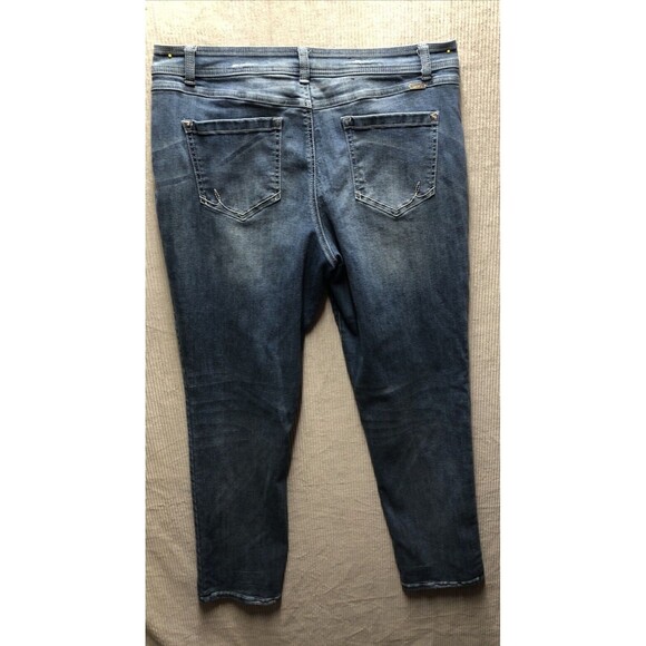 Inc Womens Denim Jeans Size 16 Straight Leg Regular Fit Distressed - Picture 15 of 16